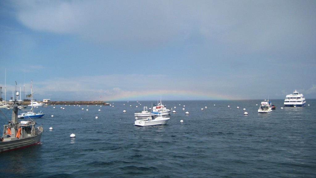 Rainbow over Avalon Harbor at Catalina